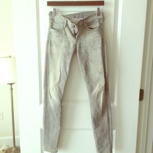 Grey Citizens of Humanity low rise skinny leg jean