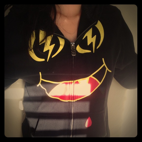 Jacket with a funny face