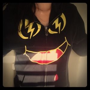 Jacket with a funny face