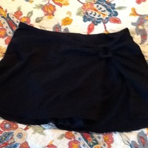 Black swim suit bottom skirt with slit