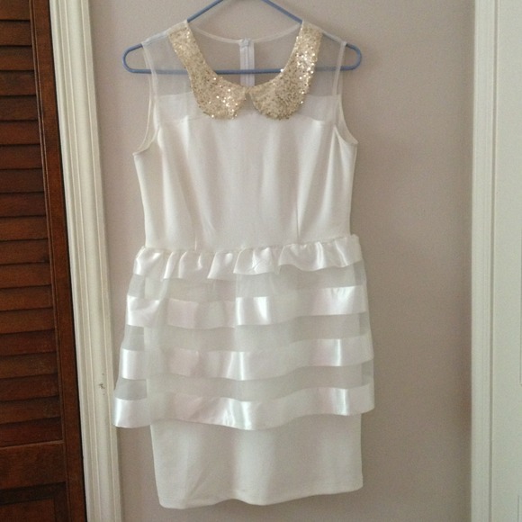 Mod cloth white dress.