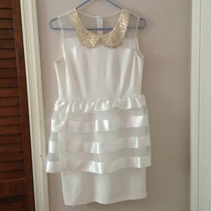 Mod cloth white dress.