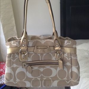 Authentic COACH gold purse