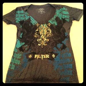 Stylish edgy fitted tee