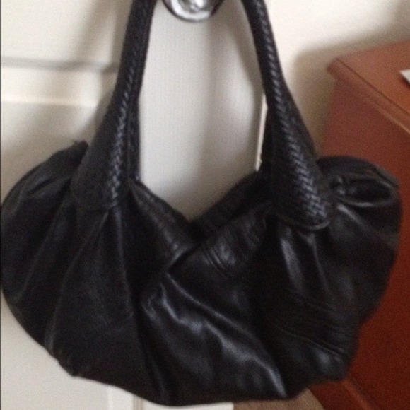 👜Black leather hobo style purse👜