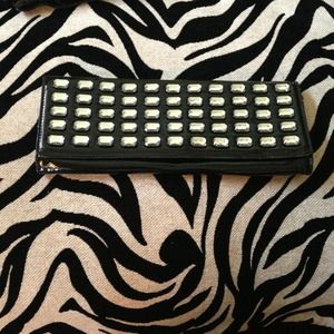 Black rhinestone Steve Madden clutch
