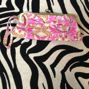 Paisley pink little clutch