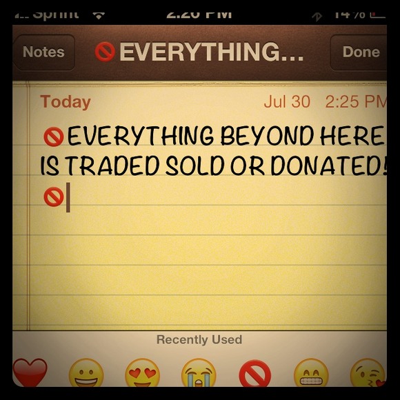 Sold traded or donated