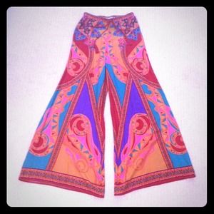 Printed high-waisted palazzo pants