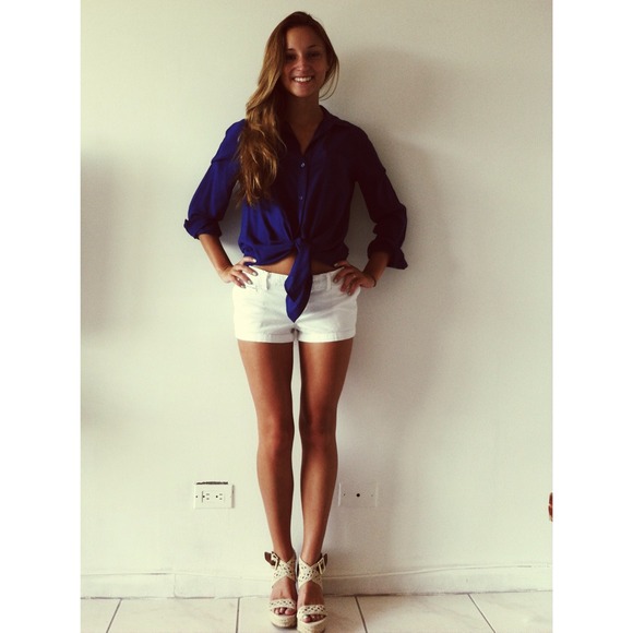 💋💋SOLD💋💋White Cotton Shorts