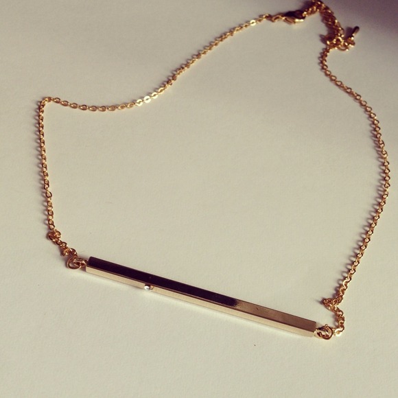 Jewelry - Raise the bar necklace + triangle necklace