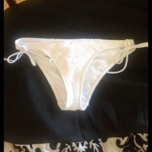 White crocheted swimsuit bottom