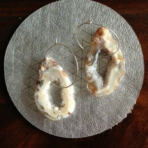 🚫SOLD🚫unique geode slice earrings