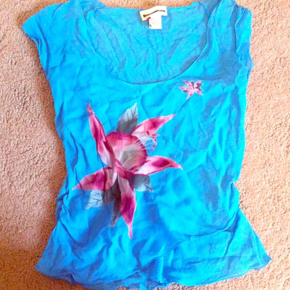 Sleeveless banana republic turquoise shirt (small)