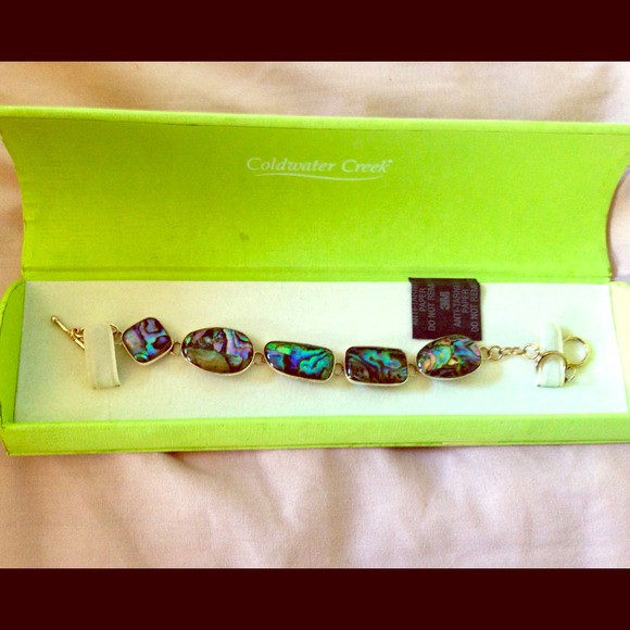 Coldwater Creek Jewelry - NWT genuine abalone shell sterling silver bracelet