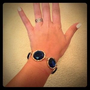 Royal blue and gold bracelet