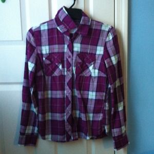 Purple plaid top!