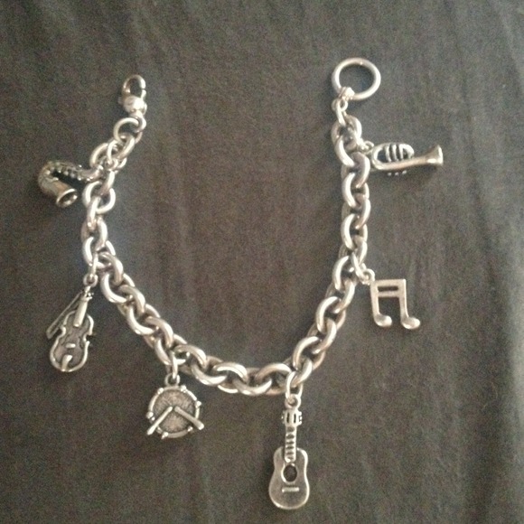 Sterling silver charm bracelet