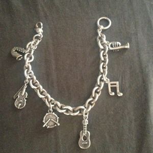 Sterling silver charm bracelet