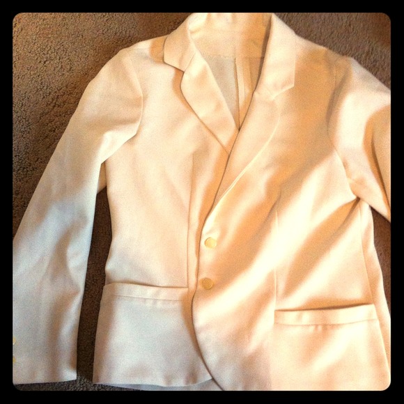 Vintage cream blazer with pockets (size sm/med)