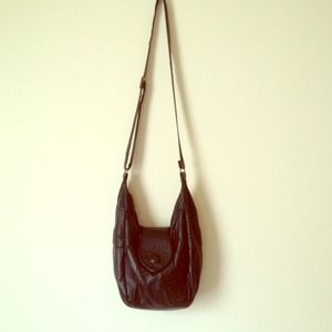 Vintage Black Slouchy Crossbody Purse