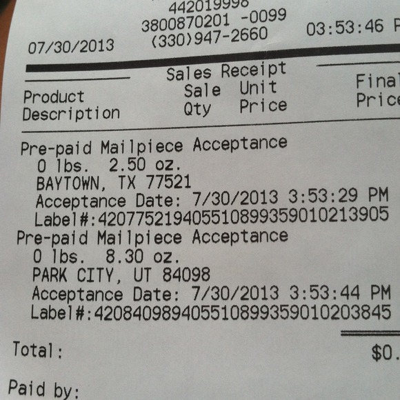 Shipped!