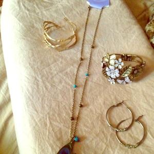 Bangles, earrings, necklace bundle