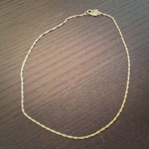 14K gold anklet
