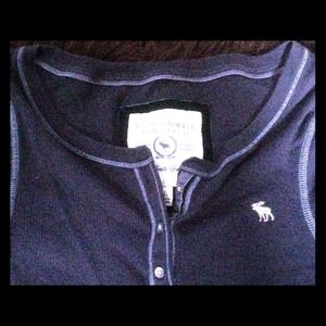Abercrombie and Fitch Navy Blue Henley:)