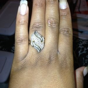 Gold diamond ring costume jewelry