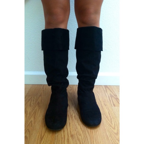 Boots - Suede Slouchy Boots
