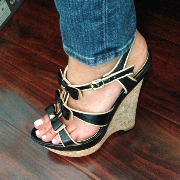 adorable cork wedges
