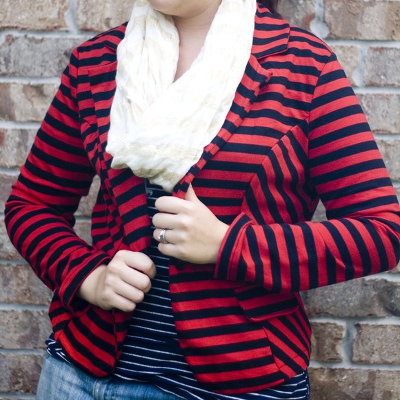 Red Striped Blazer