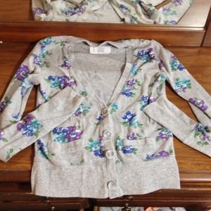 Aeropostale Floral button up cardigan