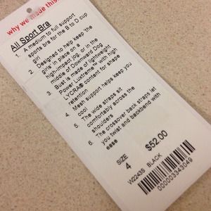 **RESERVED** All sport bra. NWT. Lululemon