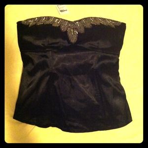 ❗REDUCED❗NWT Sexy embellished black corset/bustier