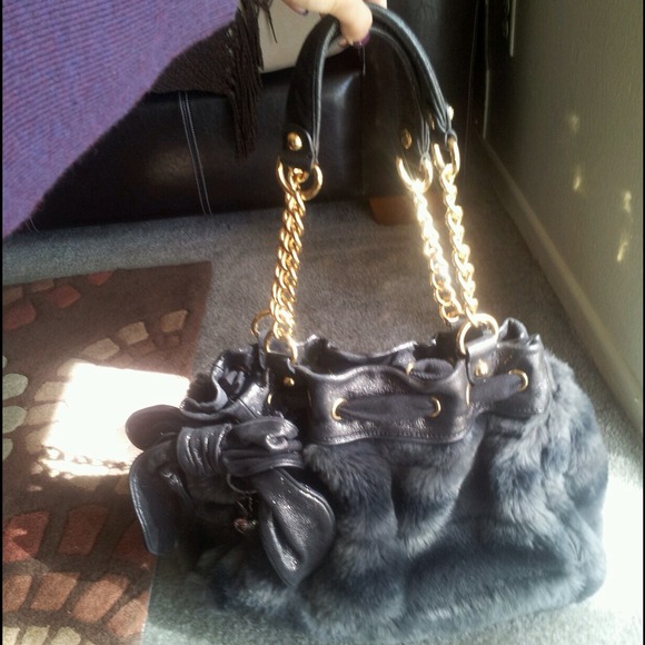💲OLD‼️Rare Black fur Juicy Couture handbag