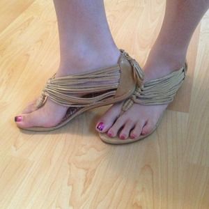 Dollhouse gold sandals
