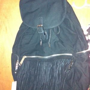 Victoria's Secret black fringe backpack