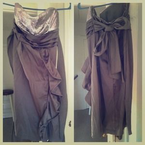 Silver sequin hearts dress