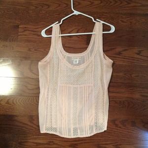 Billabong pink tank top with white lace