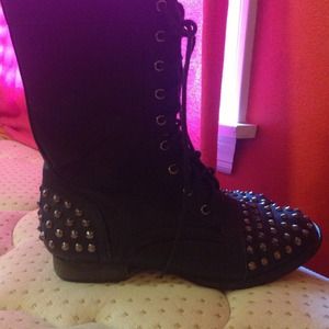 Combat Boots with Studs