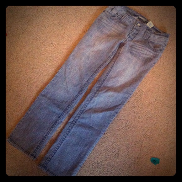Gray denim straight legged jeans (size 11)