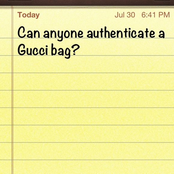 Can anyone authenticate a Gucci bag?