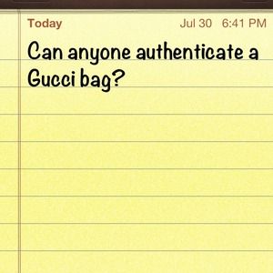 Can anyone authenticate a Gucci bag?