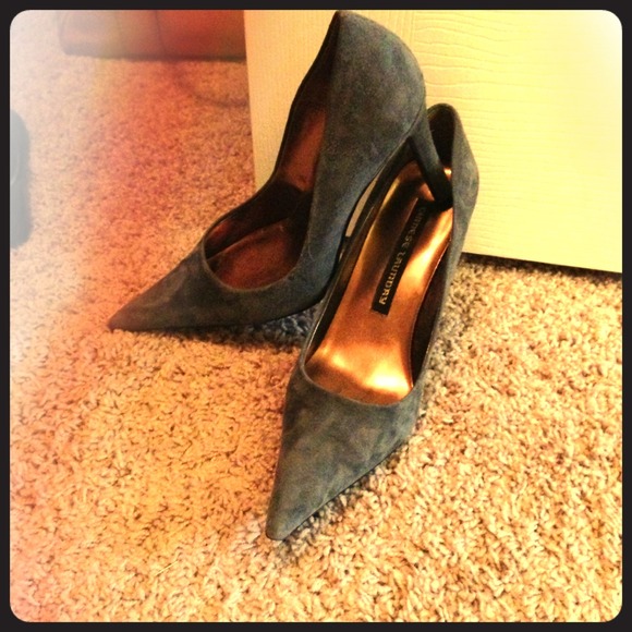 Gray Suede Heels!!!!!