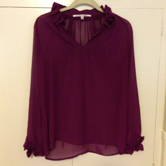❌SOLD❌ Collective Concepts Pleated Ruffle Blouse