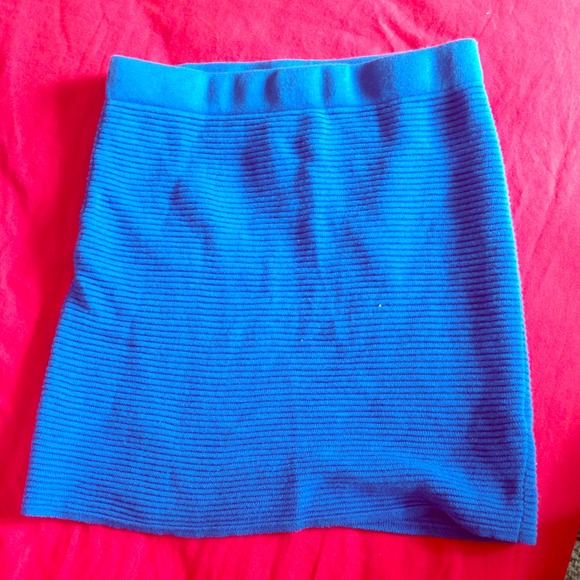 Blue high rise skirt