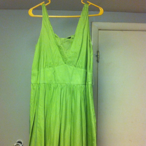 100% cotton lime green dress