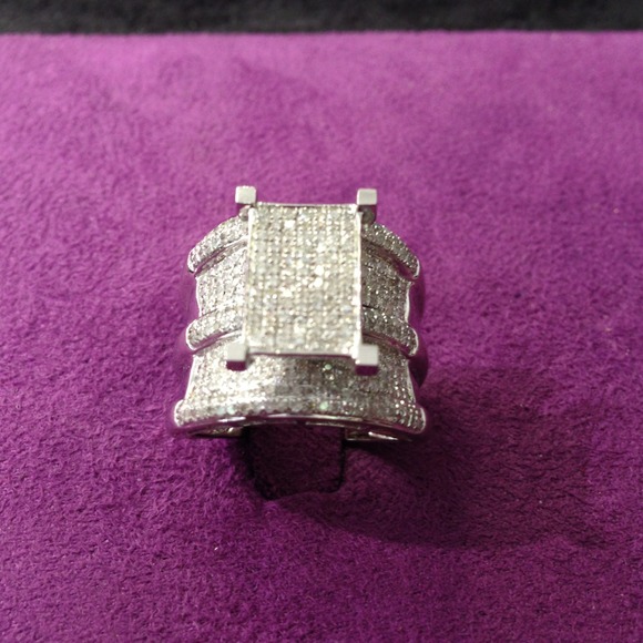 925 silver rhodium / yellow gold plated ring - Picture 1 of 4